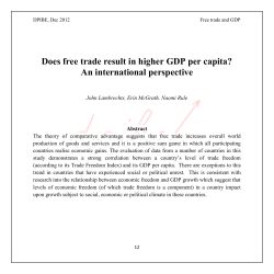 Does free trade result in higher GDP per capita? An international