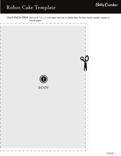 Robot Cake Template