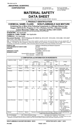 MATERIAL SAFETY DATA SHEET
