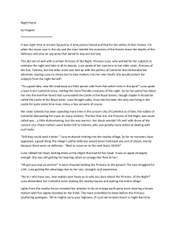 Night Patrol by Foxgear ******************** It was night time in