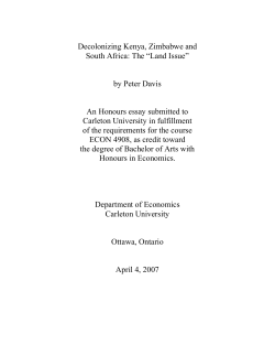 Decolonizing Kenya, Zimbabwe and South