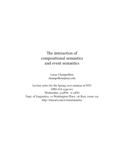 The interaction of compositional semantics and event semantics
