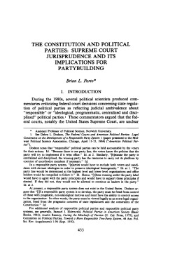 THE CONSTITUTION AND POLITICAL PARTIES: SUPREME