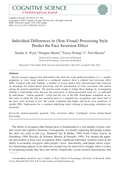 Processing Style Predict the Face Inversion Effect
