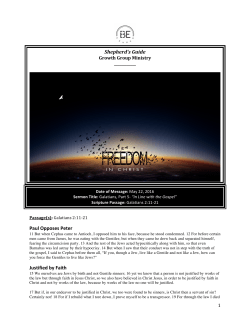 Shepherd`s Guide - Bethel English Church