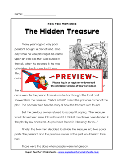 The Hidden Treasure - Super Teacher Worksheets