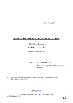 general affairs and external relations