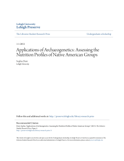 Assessing the Nutrition Profiles of Native
