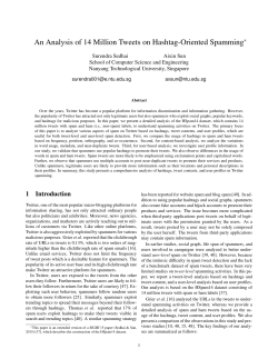 An Analysis of 14 Million Tweets on Hashtag