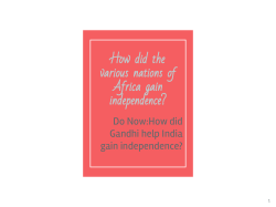 How did the various nations of Africa gain independence?