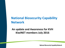 Andrew Sander, National biosecurity capability network