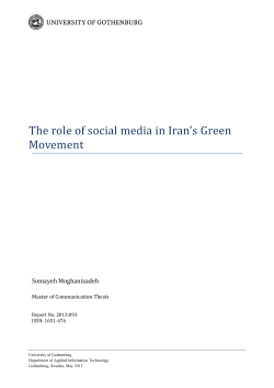 The role of social media in Iran`s Green Movement