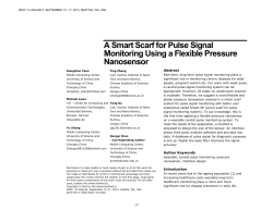 A Smart Scarf for Pulse Signal Monitoring Using a Flexible Pressure