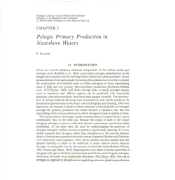 Chapter 2. Pelagic Primary Production in Nearshore Waters