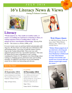 Cluster Literacy Newsletter July 2016