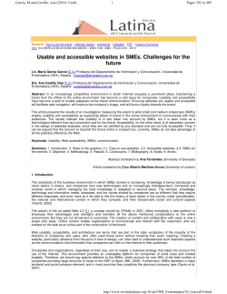 Usable and accessible websites in SMEs. Challenges for the future