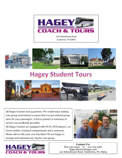 All Hagey Coaches seat 54 persons. We would enjoy making your