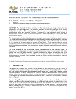 New, Risk-based standards for flood protection in the
