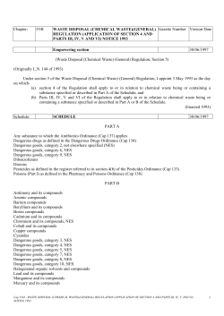 cap 354i waste disposal (chemical waste)(general
