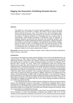 Digging into Downstairs: Exhibiting Domestic Service