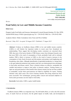 Food Safety in Low and Middle Income Countries