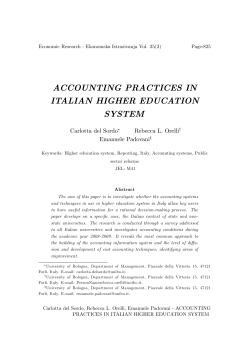 ACCOUNTING PRACTICES IN ITALIAN HIGHER EDUCATION