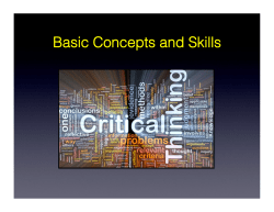 Basic Concepts and Skills