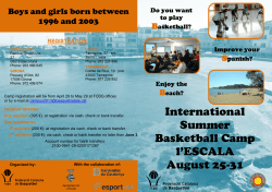 International Summer Basketball Camp l`ESCALA August 25-31