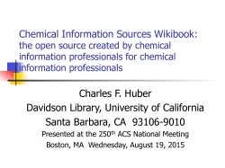 Slides - Chemical Information BULLETIN