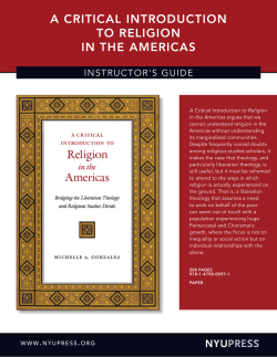 A CRITICAL INTRODUCTION TO RELIGION IN THE AMERICAS