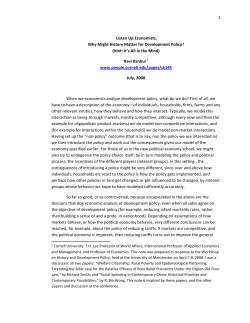 Might History Matter for Development Policy