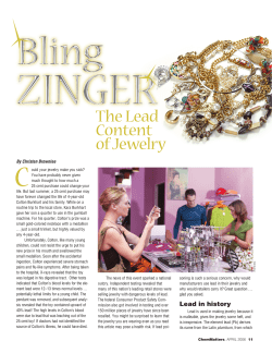 Bling Zinger: The Lead Content of Jewelry