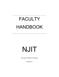 Faculty Handbook - New Jersey Institute of Technology