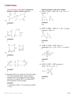 ANALYZE RELATIONSHIPS Each pair of polygons is similar. Find
