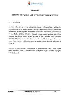 An extensive literature review was undertaken in chapters 1