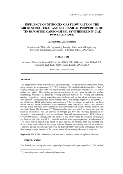 influence of nitrogen gas flow rate on the microstructural and