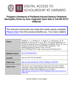 Polygenic Inheritance of Paclitaxel