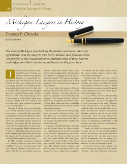Michigan Lawyers in History: Thomas F. Chawke