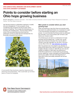 Points to consider before starting an Ohio hops growing business