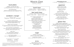 Lunch - White Oak Kitchen + Drinks