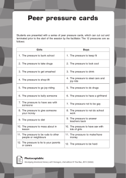 Peer pressure cards