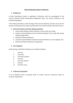 Hotel Classification System in Mauritius