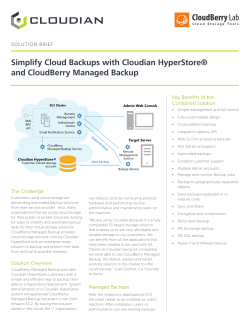 Simplify Cloud Backups with Cloudian HyperStore&reg; and CloudBerry