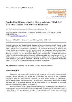 Synthesis and Electrochemical Characteristics of LiFePO4/C