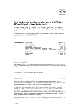 Functional screen reveals essential roles of miR