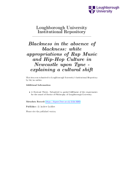Blackness in the absence of blackness: white appropriations of Rap