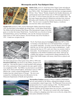 Minneapolis and St. Paul Ballpark Sites