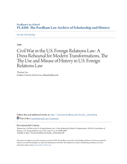 Civil War in the US Foreign Relations Law
