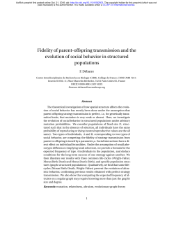 Fidelity of parent-offspring transmission and the evolution of social