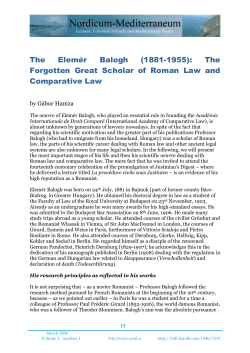 The Forgotten Great Scholar of Roman Law and